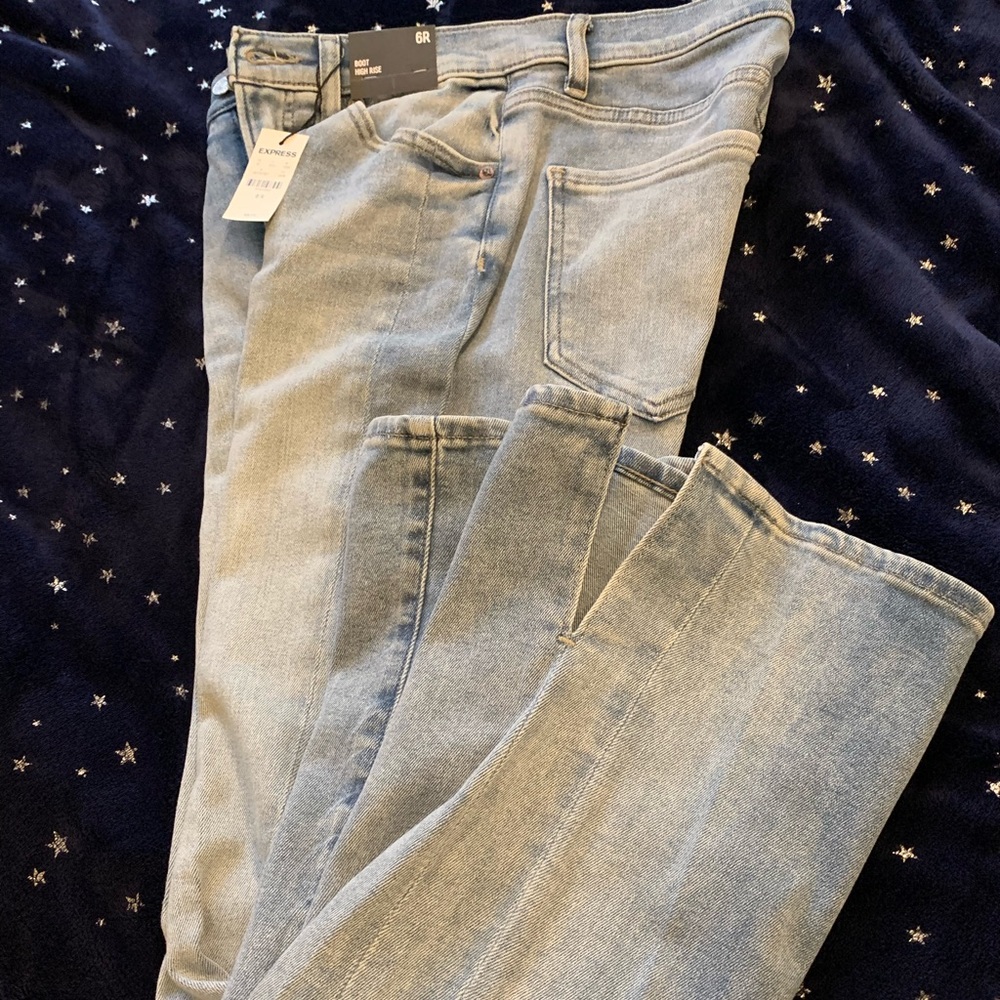 Express Flare Jeans Light Wash Brand New